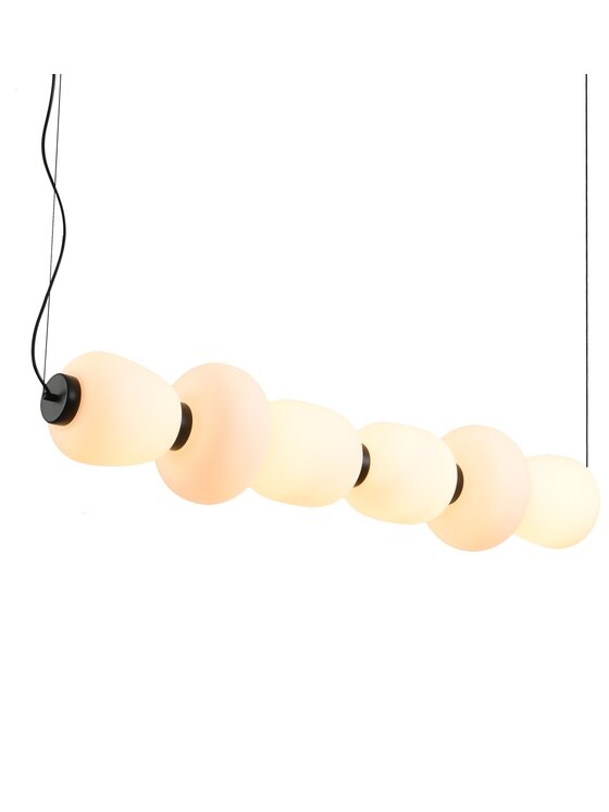 MIAhome MIAhome Lampa wisząca BRILLA-6 LED biało-czarna 125 cm Czarny