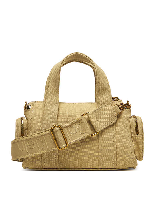 Calvin Klein Calvin Klein Torebka Webbing Strap Canvas Pocket Bag LV04F3464G Beżowy