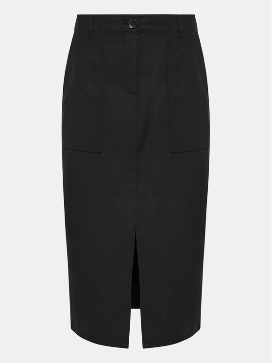 Olsen Olsen Midi sijonas 16001365 Juoda Regular Fit
