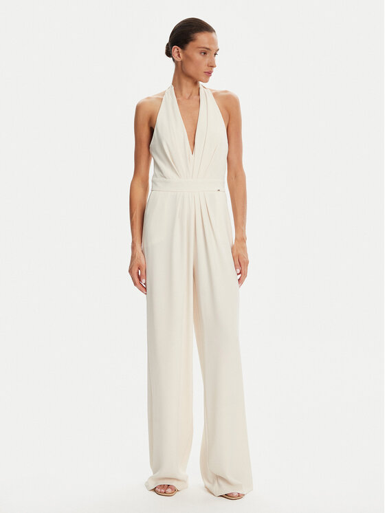 Gaudi Salopetă 511FD15036 Écru Regular Fit