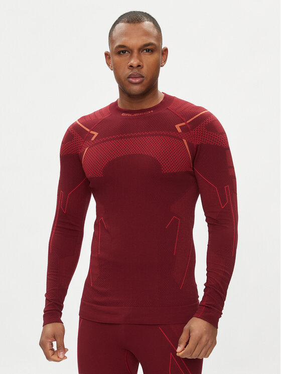 Brubeck Sous vetement thermique haut LS1304M Rouge Slim Fit