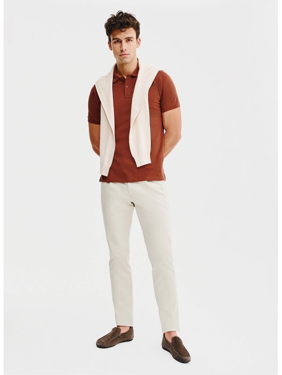 Pako Lorente Pako Lorente Spodnie materiałowe P25SF-WX-015 Beżowy Classic Fit