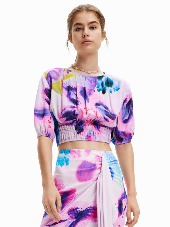 Desigual Blúzka MONSIEUR CHRISTIAN LACROIX Rina 23SWBW15 Fialová Regular Fit