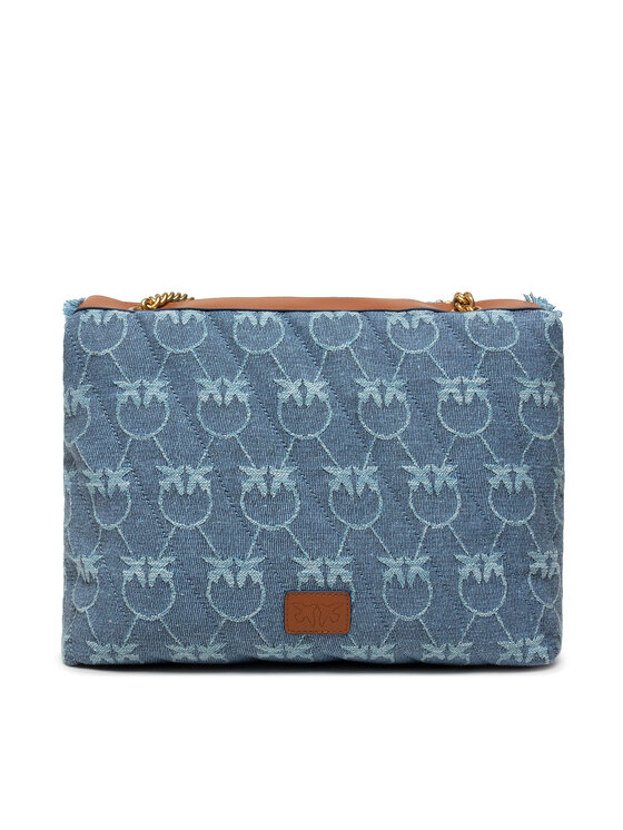 Pinko Handtasche Love Bag Puff Denim Logo Cl PE 22 PLTT 1P22LT Y7WZ Blau Modivo