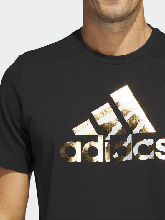 Adidas gold foil t shirt clearance