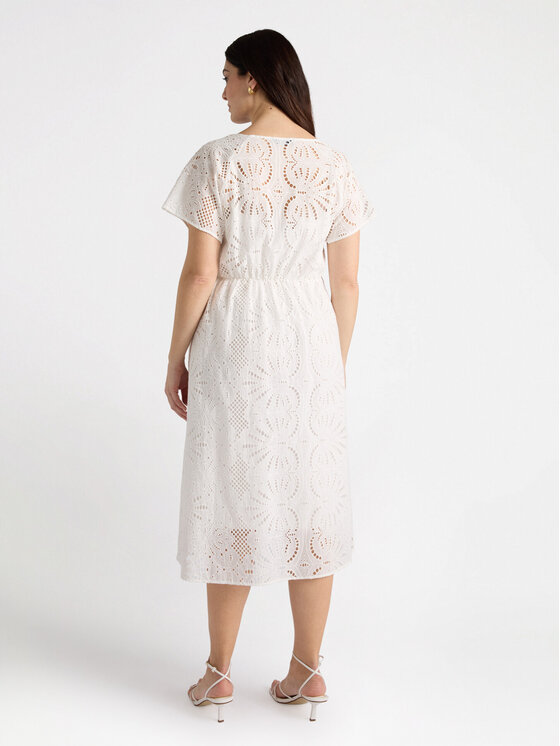 Fiorella Rubino Fiorella Rubino Vestito da giorno 7596T001629N011 Bianco A-Line Fit