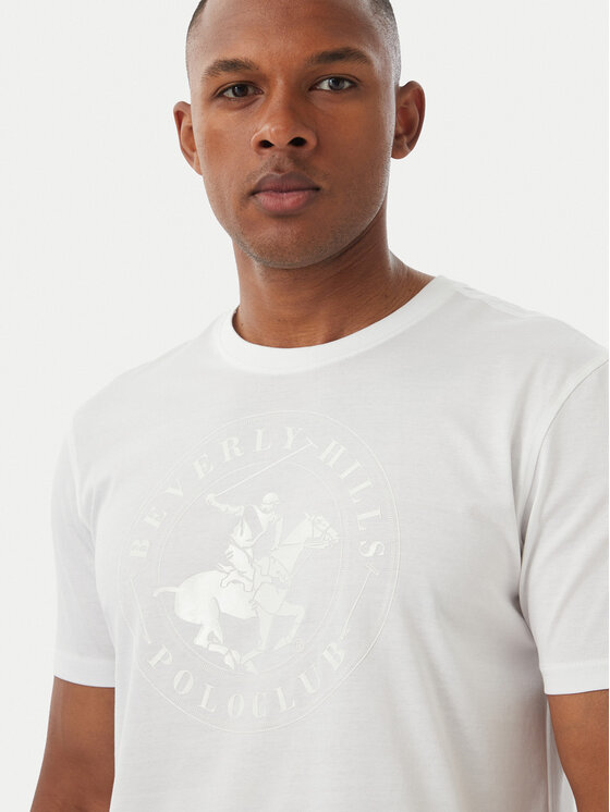 Beverly Hills Polo Club Beverly Hills Polo Club Tricou M1546 Alb Regular Fit