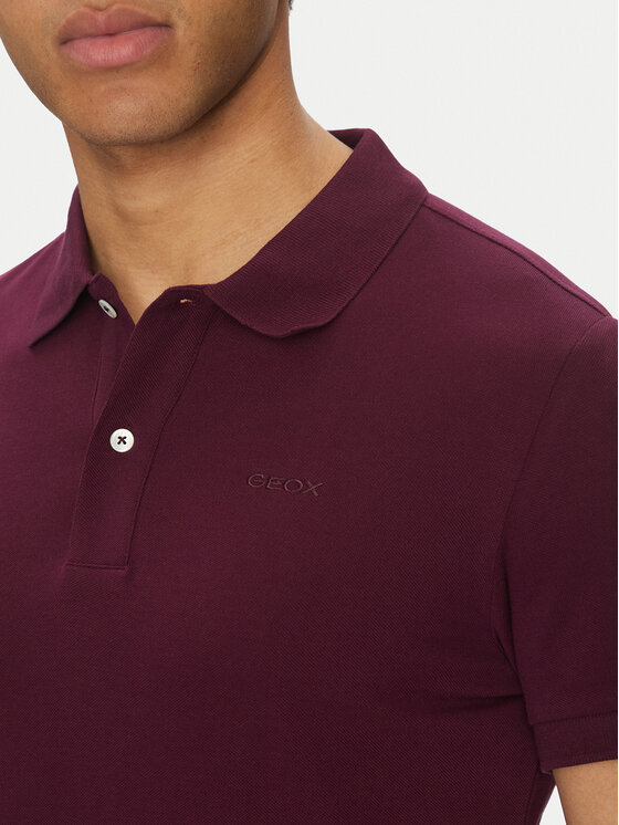 Geox Geox Polokošile M5511B T3240 F8312 Bordó Regular Fit