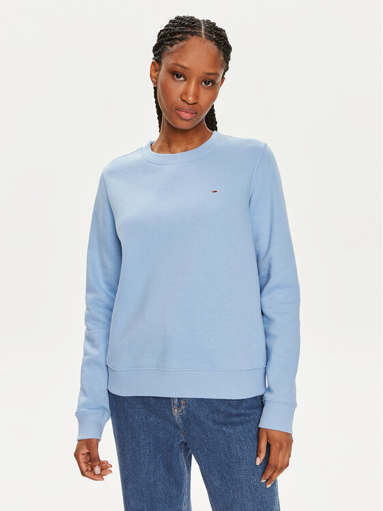 Tommy Jeans Sweatshirt Flag DW0DW19726 Bleu Regular Fit Modivo