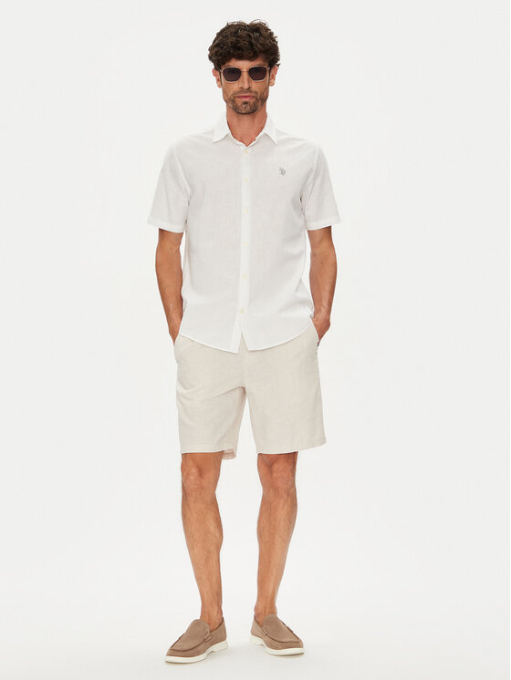 U.S. Polo Assn. U.S. Polo Assn. Marškiniai MUP3254 Balta Regular Fit