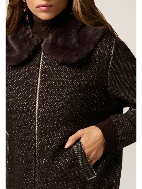 Oltre Oltre Cardigan M205J005498N022 Marrone Baggy Fit