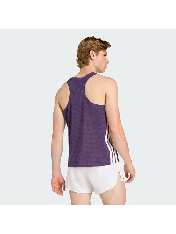 adidas adidas Tank top Adizero Running Fioletowy Slim Fit