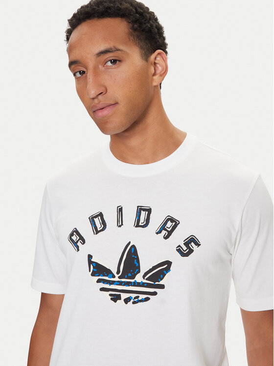 adidas adidas T-särk Graphic JX3089 Valge Regular Fit
