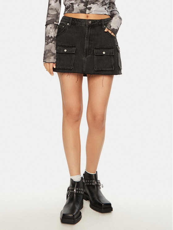 One Teaspoon One Teaspoon Φούστα mini Sloane 26668 Μαύρο Regular Fit