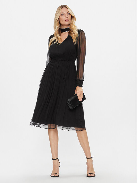 Nissa Nissa Kokteilikleit RC14354 Must Regular Fit