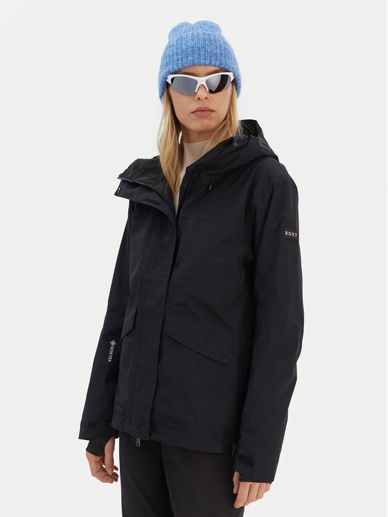 Roxy Roxy Lyžiarska bunda Gore-Tex Stormday ERJTJ03507 Čierna Tailored Fit