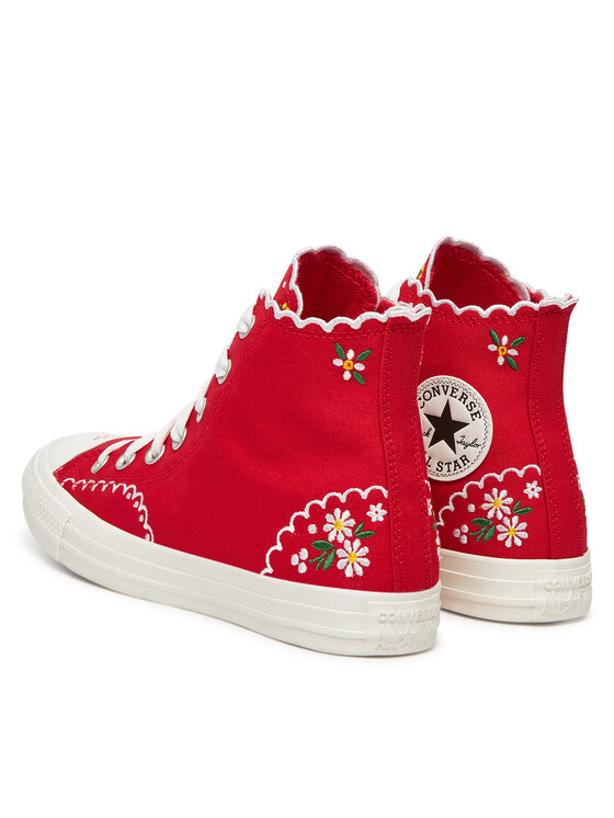 Converse Converse Tenisice Chuck Taylor All Star Embroidered Flowers A13518C Crvena