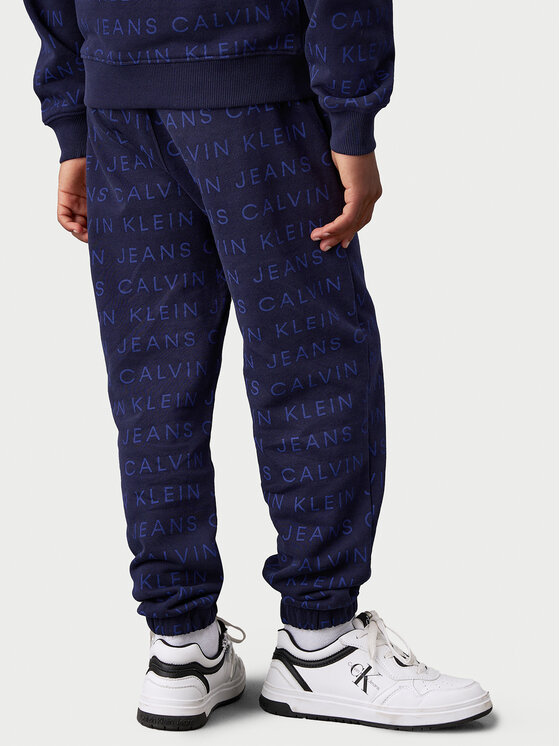 Calvin Klein Jeans Calvin Klein Jeans Melegítő alsó Ckj Aop Jogger IB0IB02323 Sötétkék Regular Fit