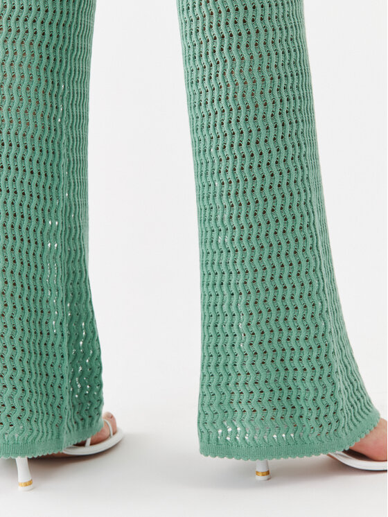 Guess Guess Текстилни панталони Yasmina W3GB01 Z2WK0 Зелен Relaxed Fit