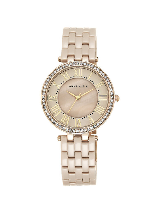 Anne Klein Anne Klein Zegarek AK-2130TNGB Beżowy