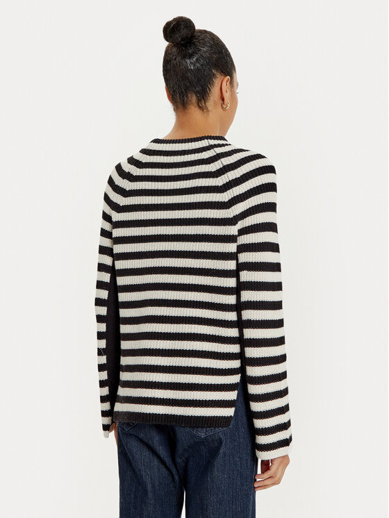 OUI OUI Megztinis 89169 Juoda Loose Fit