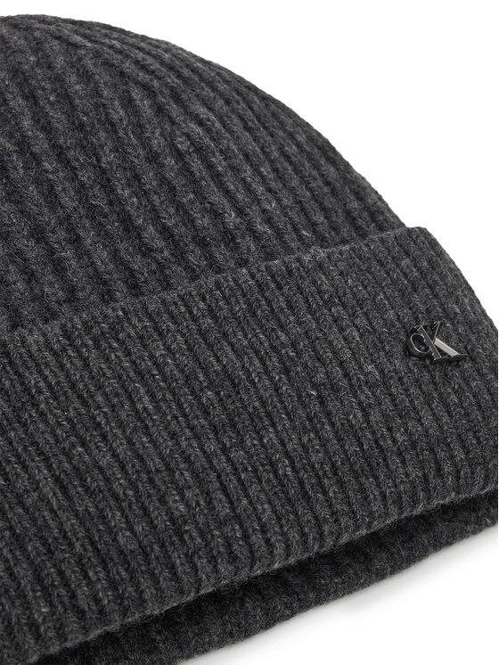 Calvin Klein Calvin Klein Czapka Ck Metal Wool Beanie LV04D8032G Szary