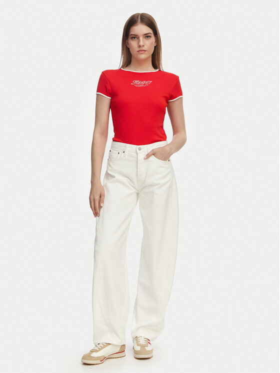 Tommy Hilfiger Tommy Hilfiger T-särk WW0WW49245 Punane Slim Fit