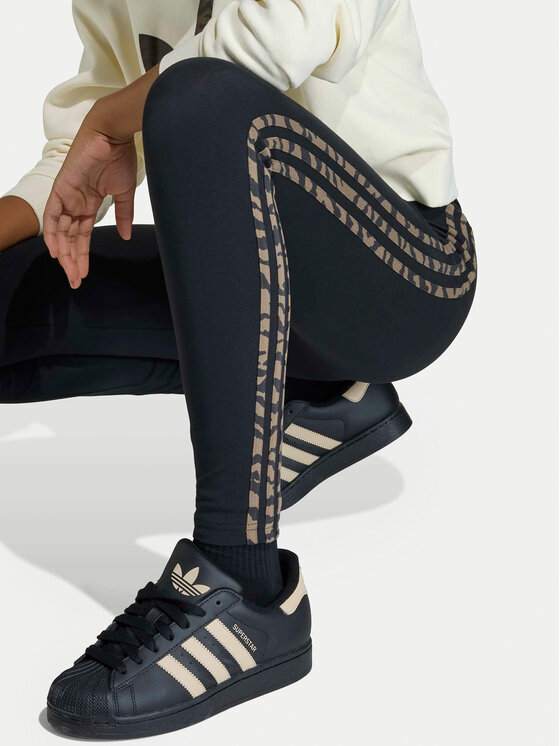 adidas adidas Colanți 3-Stripes KD3289 Negru Slim Fit