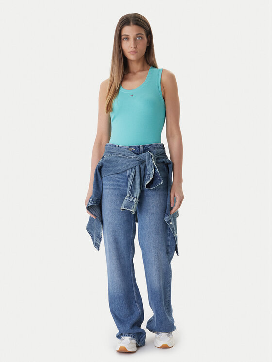 Tommy Jeans Tommy Jeans Τοπ Essential DW0DW20673 Πράσινο Regular Fit