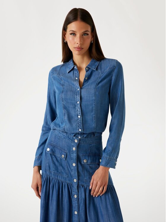 Guess Guess Top 176615 Niebieski Classic Fit