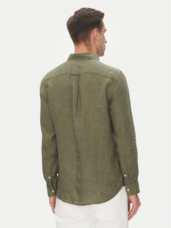 Tommy Hilfiger Tommy Hilfiger Риза MW0MW34602 Зелен Regular Fit