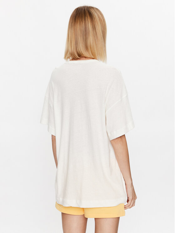 Roxy Roxy T-Shirt Sweet Flowers ERJZT05469 Écru Relaxed Fit