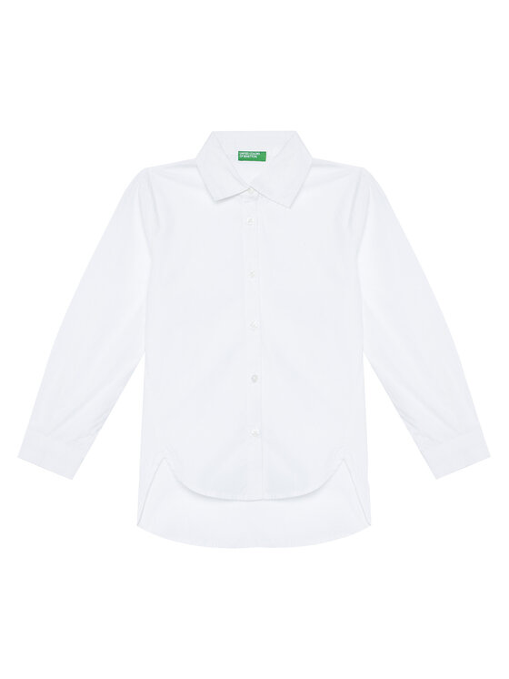 United Colors Of Benetton United Colors Of Benetton Риза 5EW7CQ04A Бял Oversize
