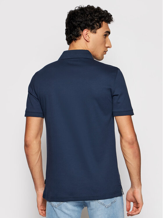 Calvin Klein LIQUID TOUCH SLIM FIT - Polo shirt - calvin navy/dark blue 