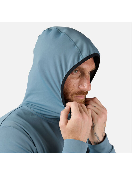 Rossignol Rossignol Bluza techniczna Mid Layer Stretch Hoodie Niebieski Regular Fit