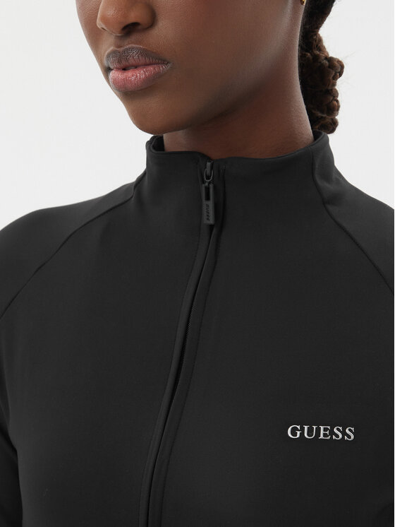 Guess Guess Džemperis ar kapuci V6BP08 K6722 Melns Slim Fit