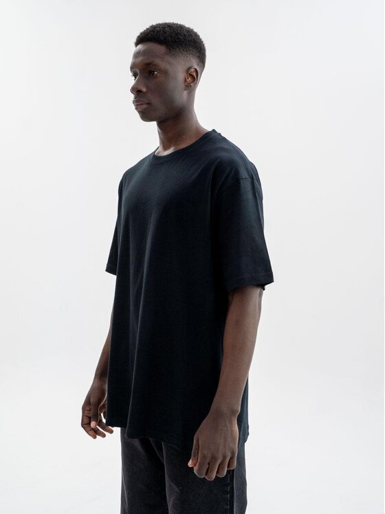 Urban City Urban City T-Shirt T-Shirt Oversize Męski Czarny UrbanCity No Logo XL Czarny Oversize