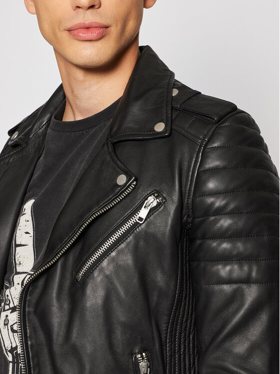 Serge Pariente Serge Pariente Giacca di pelle Hipster Nero Regular Fit