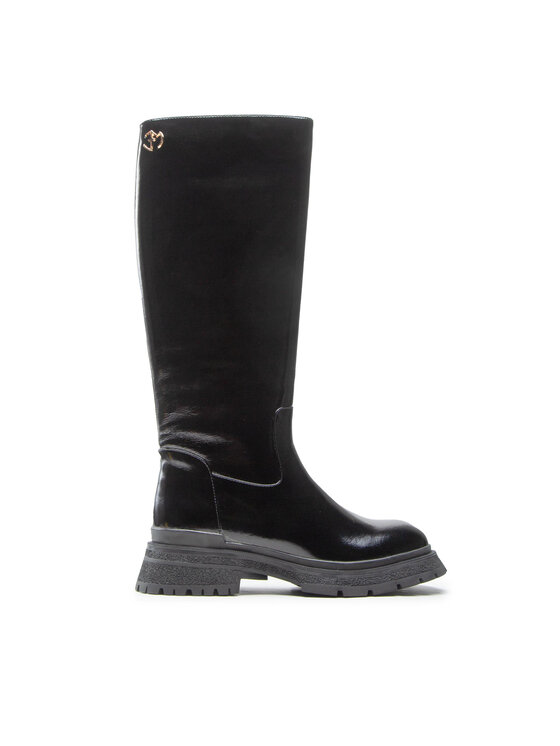 Damskie Oficerki Eva Minge, Rozmiar 37, Czarne, EM-44-12-001523