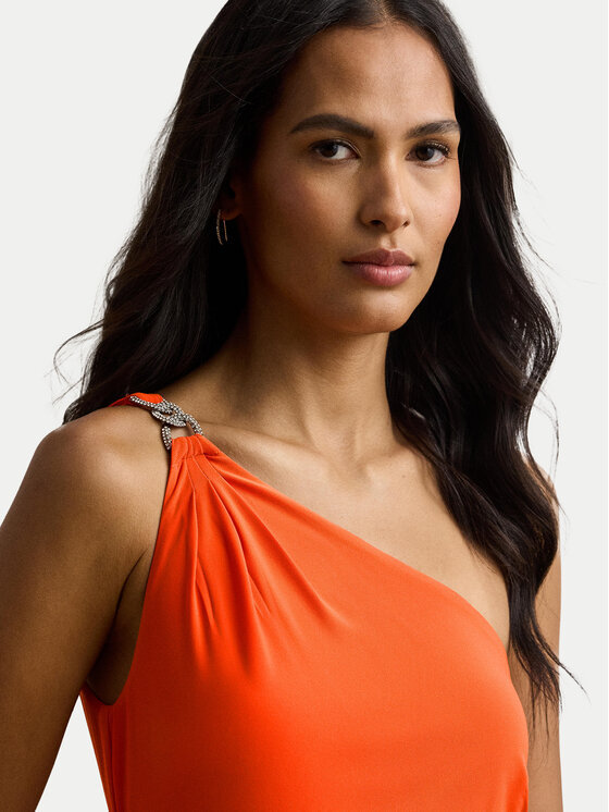 LAUREN RALPH LAUREN LAUREN RALPH LAUREN Večerna obleka 253751483033 Oranžna Slim Fit