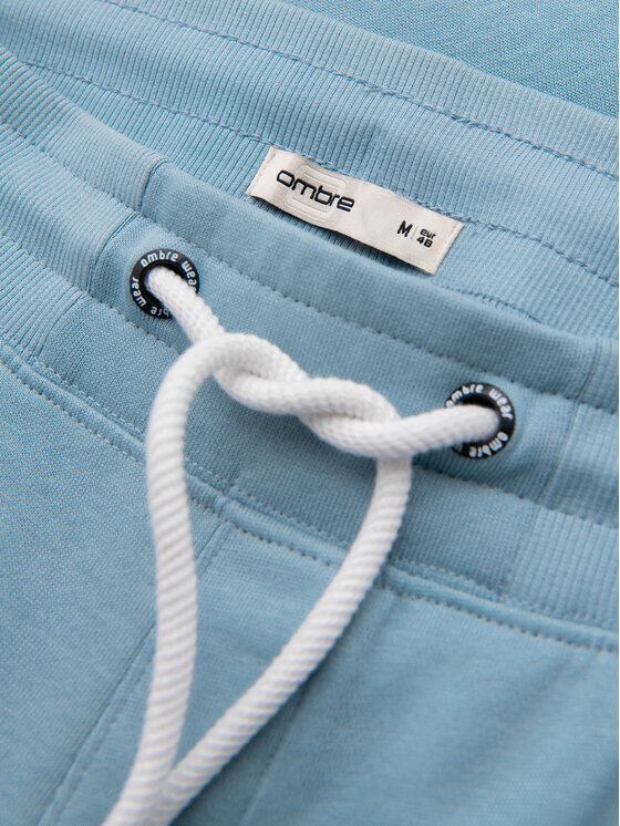 Ombre Ombre Teplákové kalhoty OM-PABS-0304 Modrá Slim Fit