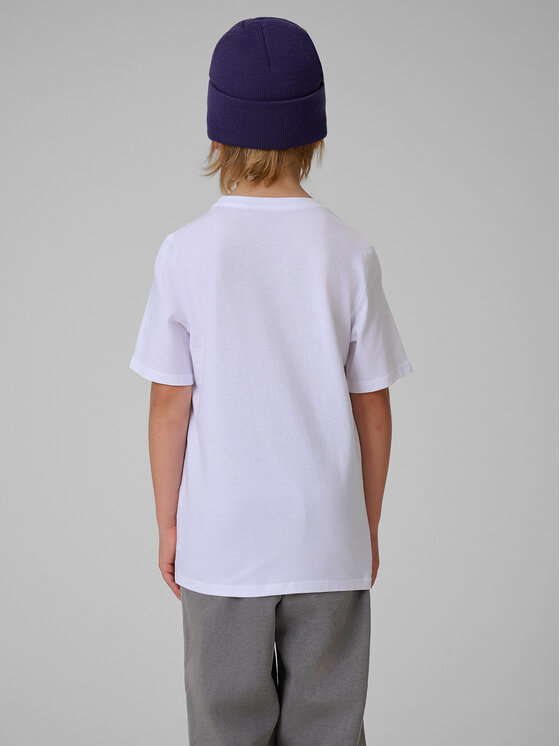 4F 4F T-Shirt BASIC+ Biały Regular Fit