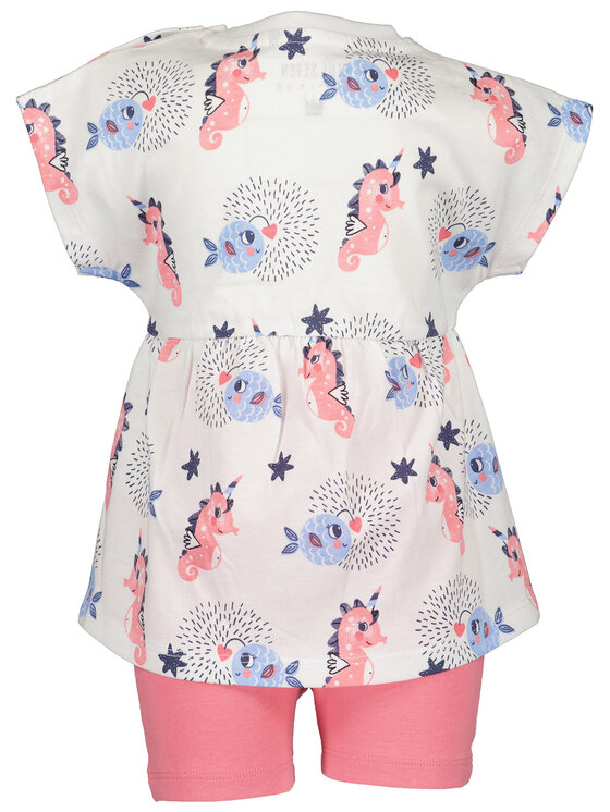 Blue Seven Blue Seven Súprava Tričko a šortky 914519 X Biela Regular Fit