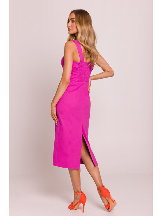 Made of Emotion Made of Emotion Sukienka letnia M843 Różowy Premium Fit