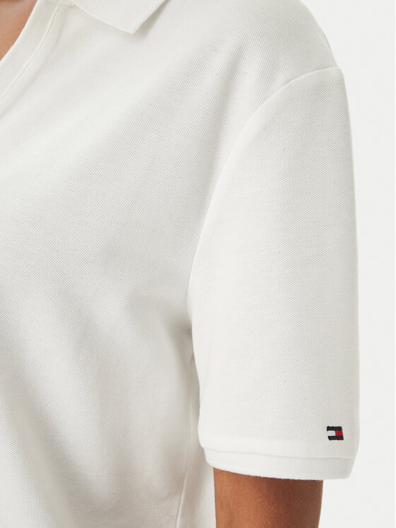 Tommy Hilfiger Tommy Hilfiger Tricou polo WW0WW48720 Alb Relaxed Fit