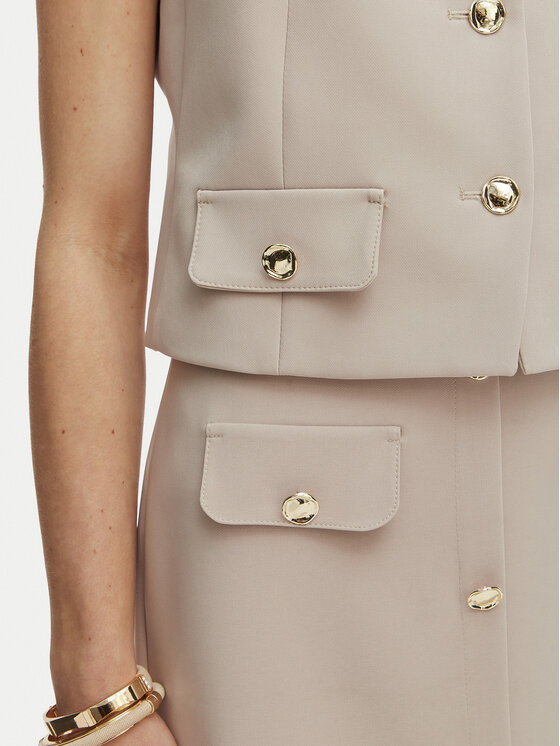 Rinascimento Rinascimento Gilet da completo CFC0128265003 Beige Slim Fit