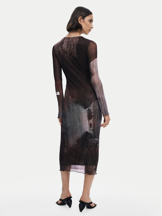 Desigual Desigual Ikdienas kleita Abyss Lacroix 25WWVK01 Brūns Slim Fit