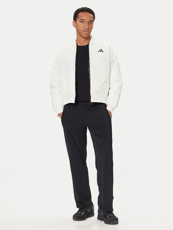 adidas adidas Яке бомбър Stadium JX5638 Бял Loose Fit