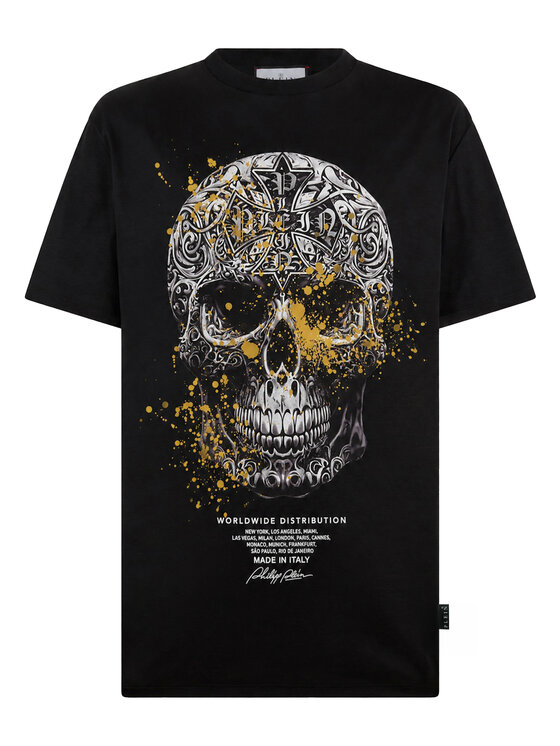 PHILIPP PLEIN PHILIPP PLEIN T-Shirt 31658 Czarny Regular Fit