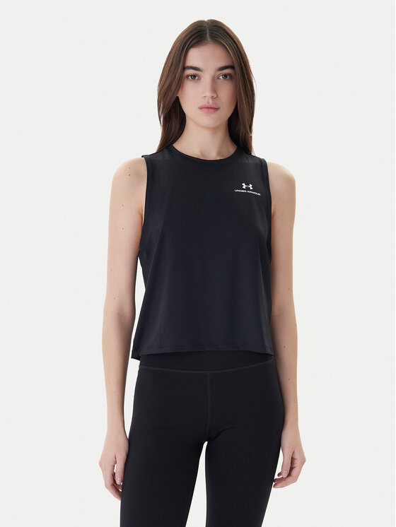 Under Armour Under Armour Τοπ Rush Energy Crop Tank 1383654-001 Μαύρο Loose Fit